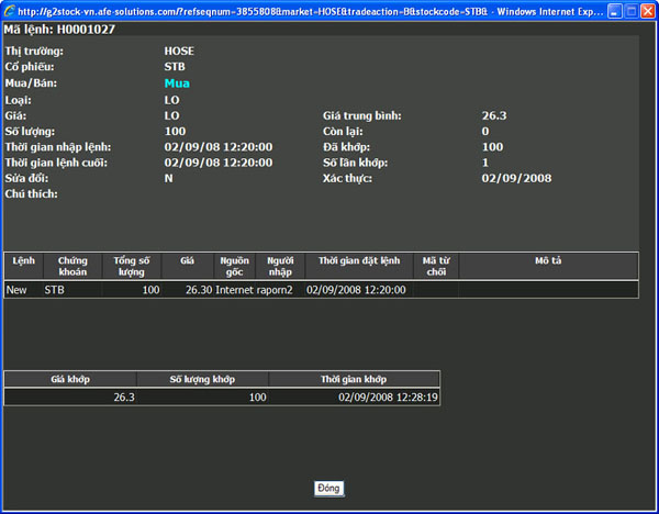 Order Instruction History